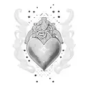 ornamental heart tattoo design idea