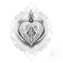 ornamental heart tattoo design idea