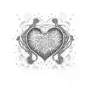 ornamental heart tattoo design idea