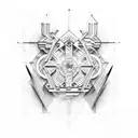 ART DECO ARCHITECTURE tattoo design idea