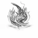 japanese flame tattoo design idea