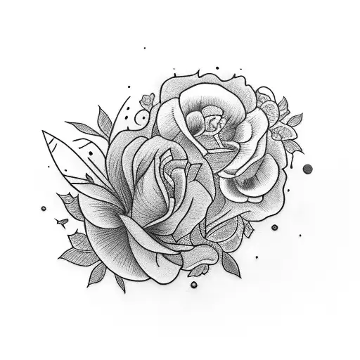 flores, luna, animales  tattoo design idea