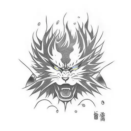  Sasuke's eyes and black flames tattoo design idea
