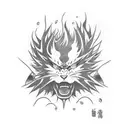 Sasuke's eyes and black flames tattoo design idea