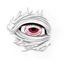  Sasuke's eyes and black flames tattoo design idea