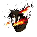  Sasuke's eyes and black flames tattoo design idea