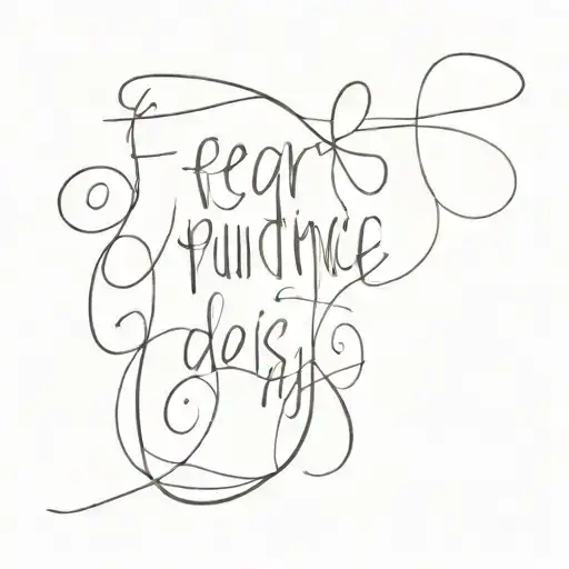 A quote: fear into prudence, pain into transformation, mistakes into initiation and desire into undertaking tattoo design idea