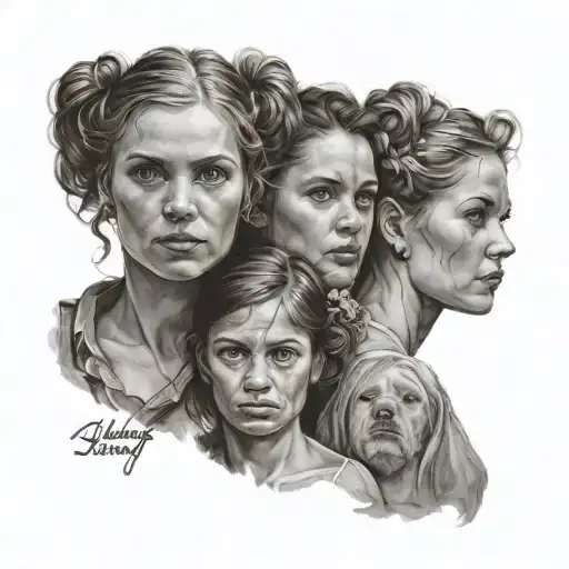 3 siblings tattoo design idea