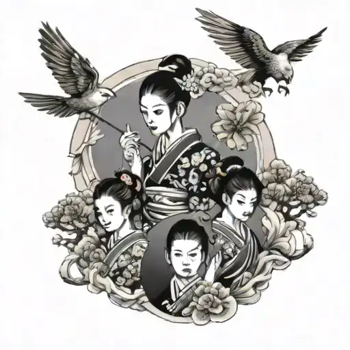 3 siblings tattoo design idea