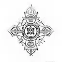 Christian Cross crown tattoo design idea