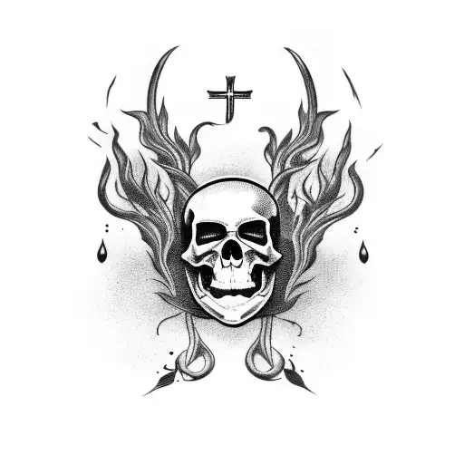 Holy death tattoo design idea