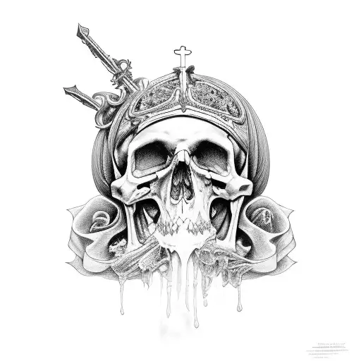 holy death tattoo design idea
