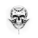 Holy death tattoo design idea