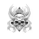 Holy death tattoo design idea