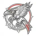 atl falcons logo with the nfl logo incorporated representing the client's love for atlanta falcons tattoo design idea