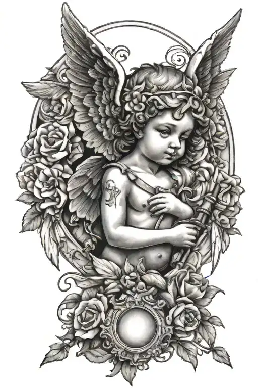 cupid cheribs  tattoo design idea