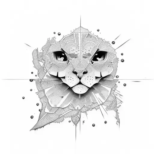 glass shatter tattoo design idea
