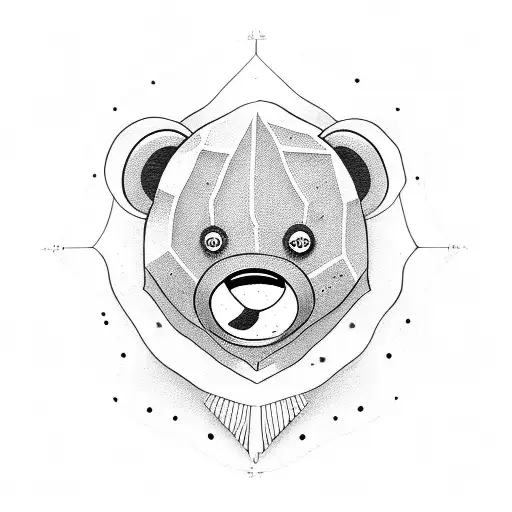 teddy bear as ghost tattoo design idea