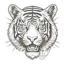 teath of tiger minimal tattoo tattoo design idea