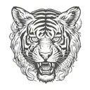 teath of tiger minimal tattoo tattoo design idea