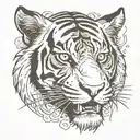 teath of tiger minimal tattoo tattoo design idea
