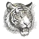 teath of tiger minimal tattoo tattoo design idea