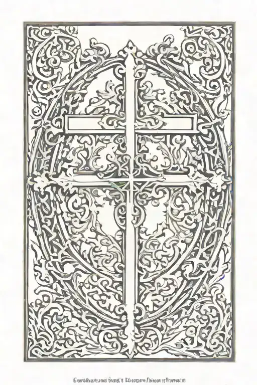 upside-down cross tattoo design idea