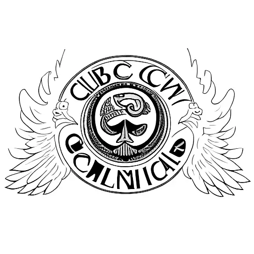 Club America logo incorporated with an eagle tattoo design idea