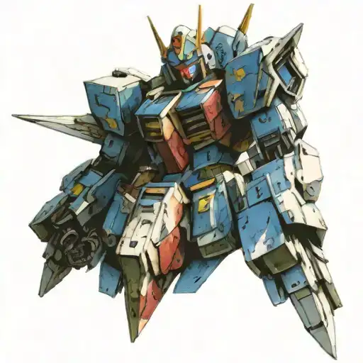 gundam covered tattoo design idea