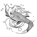 pez koi  tattoo design idea