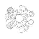 Stella moon phases tattoo design idea