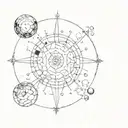Stella moon phases tattoo design idea