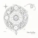 Stella moon phases tattoo design idea