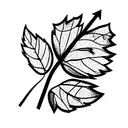 leaves falling from the wind,apple tree tattoo design idea