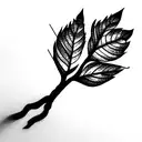 tree,leaves falling from the wind,apple tree tattoo design idea