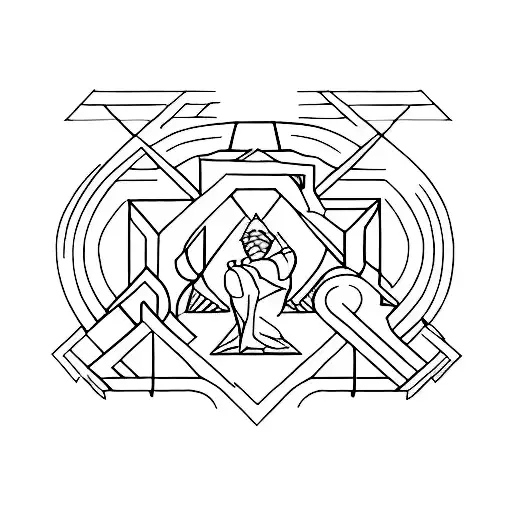 Symbolic representation of stoicism and fatherhood tattoo design idea