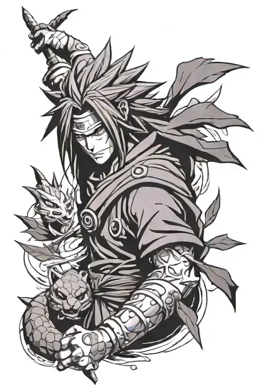 Madara Uchiha tattoo design idea