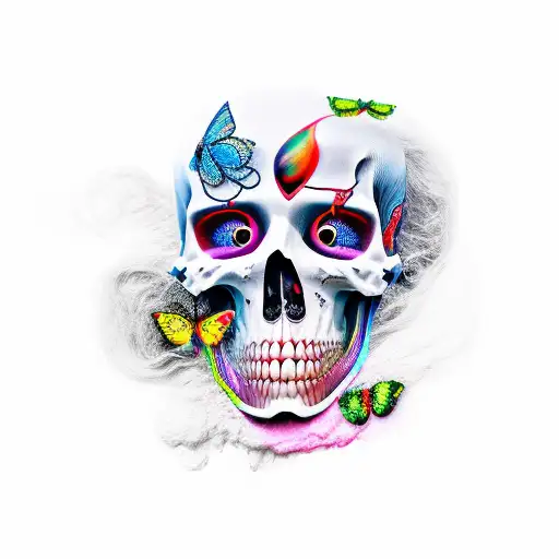 duality beauty death tattoo design idea