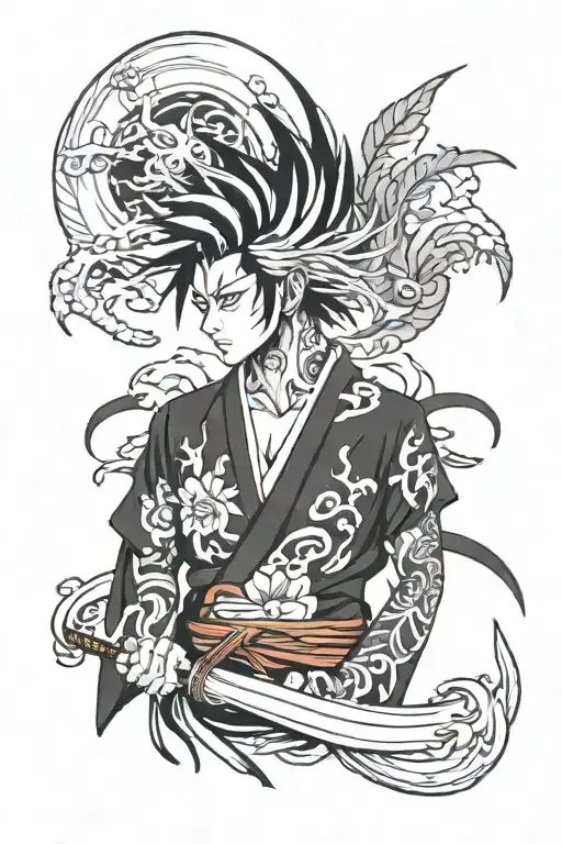 bleach anime tattoo design idea