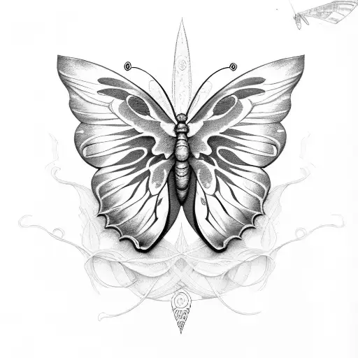 Butterfly, august 6 2022, angel wings tattoo design idea
