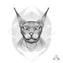 sphynx tattoo design idea