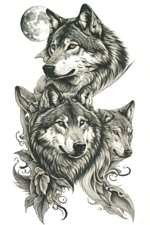wolf about lost dad memorial tattoo design idea