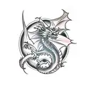 Dragon angry tattoo design idea