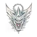 Dragon angry tattoo design idea