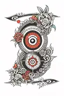 sharingan eye tattoo design idea
