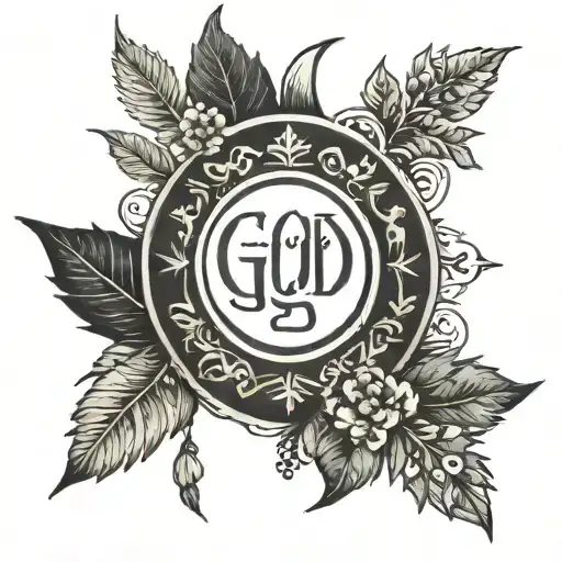 god is greater than high and low   tattoo design idea