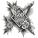 god is greater than high and low   tattoo design idea