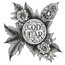 god is greater than high and low   tattoo design idea