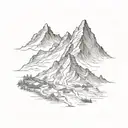 wasatch mountains utah lord of the rings map style tattoo design idea