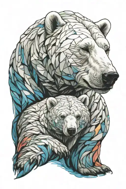 polar bear tattoo design idea